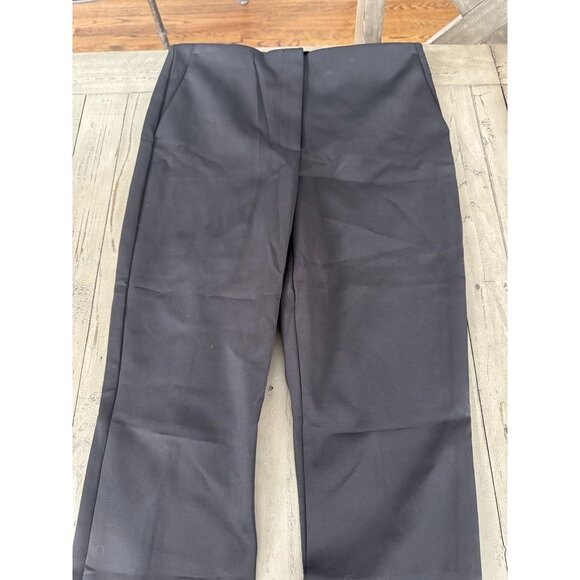 Theory Black Tech Pants Back Slit Size 8 - Picture 2 of 4